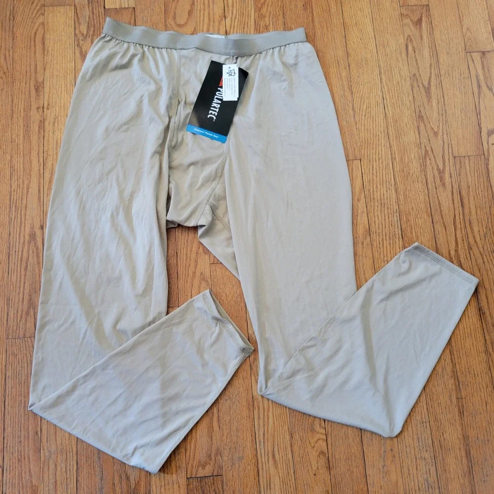 NWT Polartec L‎ Long Base Layer Bottoms Tan Gen III L1 Power Dry Long Underwear